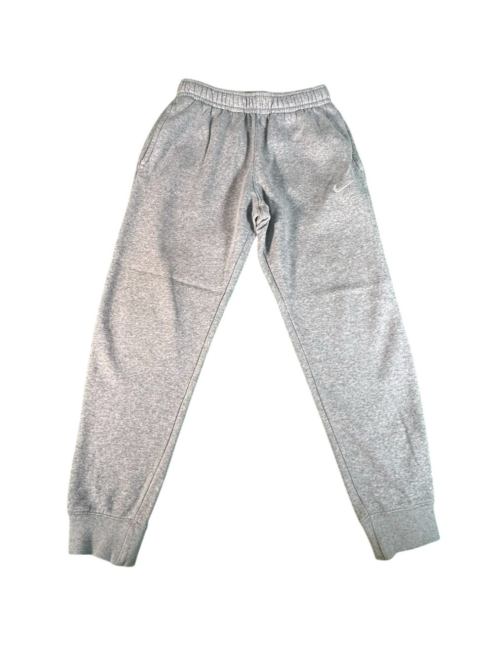 Nike Sweatpants Mens Small Gray Fleece Joggers Swoosh Lounge Athletic